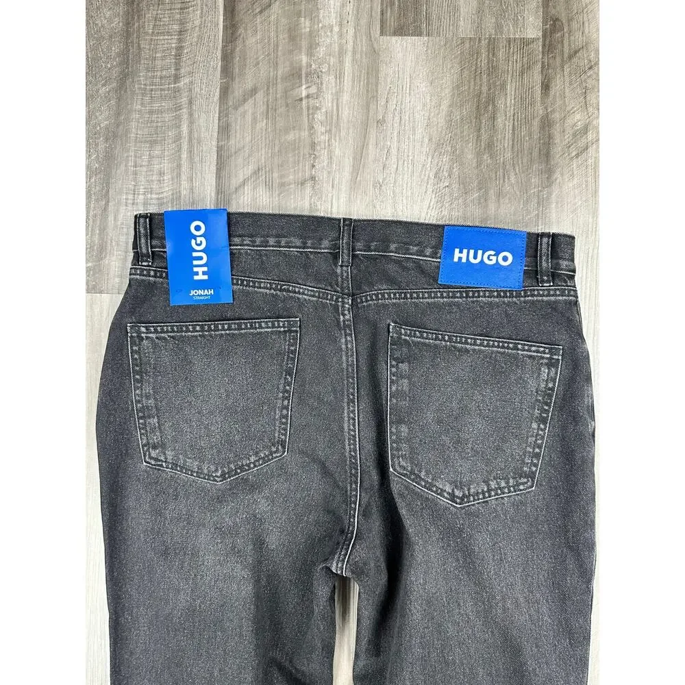 HUGO Jonah Regular Straight Jeans Black NWT — Size 36x32